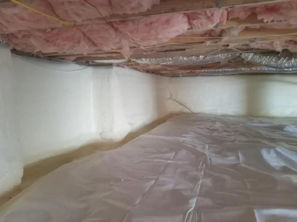 Crawl space encapsulation with closed-cell spray foam for Spray Foam Roofing in Richmond